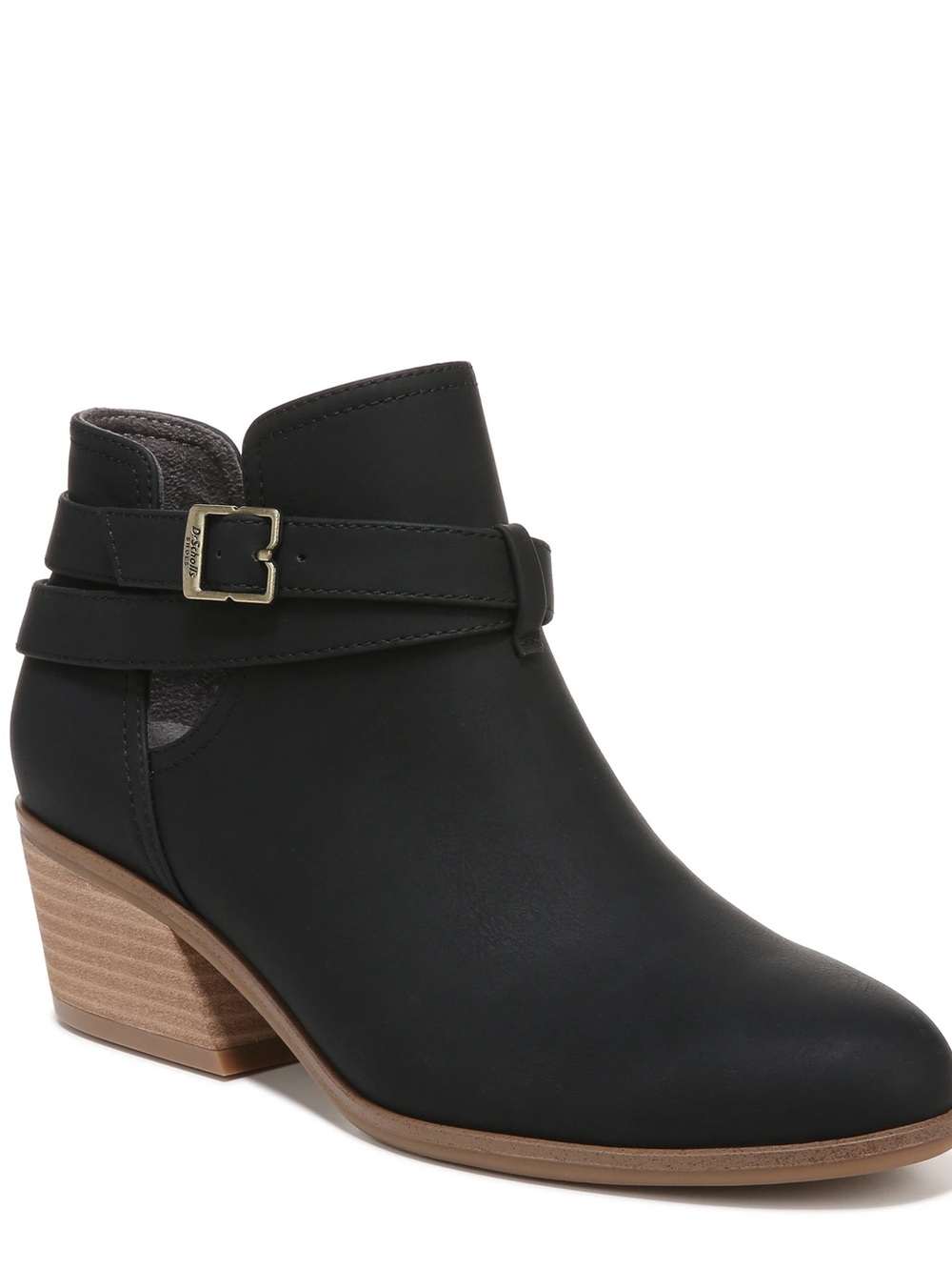 Dr. Scholl's Literally Ankle Booties in black faux leather